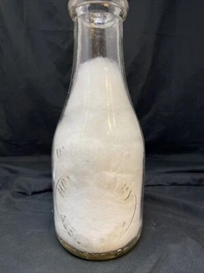 Home Dairy Albion, Mich. round embossed Quart Foley Milk Bottle - Picture 1 of 10