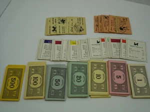 Parker Brothers Monopoly Dinero Propiedad Oportunidad Com Cofre Set Nº 6 Juego de Comercio - Imagen 1 de 10