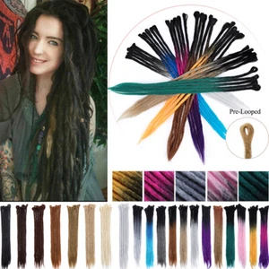 20-24" Dreadlocks Hair Extensions Twist Crochet Braids Hair 5 Strands US Stock - Picture 1 of 31
