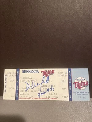 Dave Winfield Autograph Signed 9/16/1993 Full Ticket w/ Hit #3000 Auto HOF - Image 1 of 3