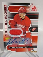 2022-23 SP GAME USED RED ROOKIE JERSEY AUTO ELMER SODERBLOM RC #97/99