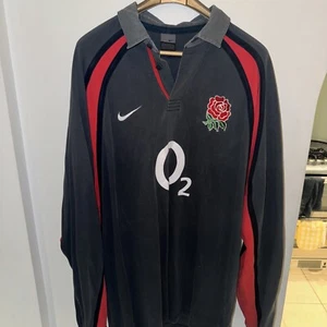 Camisa de manga larga vintage Nike 2002-2003 Inglaterra Rugby Union visitante XXL - Imagen 1 de 4