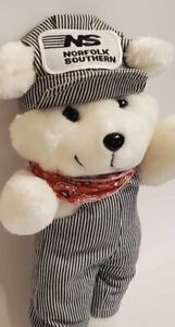 Norfolk Southern Teddy Bear Train Conductor Plush Great Condition Rare Authentic