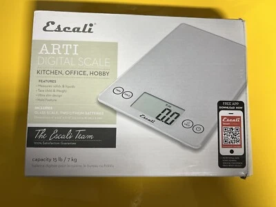 Báscula digital de vidrio Escali Arti de 15 lb para cocina oficina hobby Foto 1 de 3