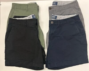 Vecchio pantaloncino chino donna grigio navy nero blu verde vita media taglia 8 set di 4 - Foto 1 di 15