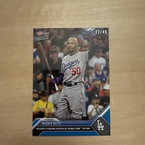2023 MLB Topps NOW 762 MOOKIE BETTS BK IN FENWAY OVATION LA DODGERS BLUE /49 - Picture 1 of 1