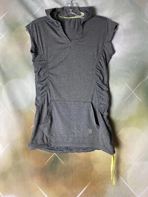 Camisa con capucha de entrenamiento gris sin mangas para mujer Foto 1 de 4