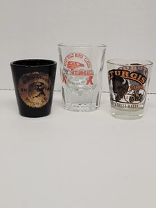 Sturgis Shot Glasses Lot Of 3 - Picture 1 of 5