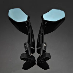 Motorcycle Street Bike Sport Rearview Mirrors For Kawasaki ZX14 ZX6 ZX6R - Foto 1 di 12