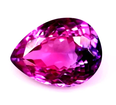 21.85 Ct Stunning Natural Multi Color Tourmaline Pear  Shape Loose Gemstone - Image 1 of 4