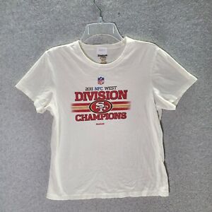 San Francisco 49ers Women T-Shirt Medium White 2011 NFC West Division Champion