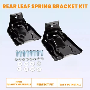 Pair Rear Leaf Spring Hanger Shackle Kit for Chevy Silverado GMC Sierra 2pcs - Picture 1 of 16