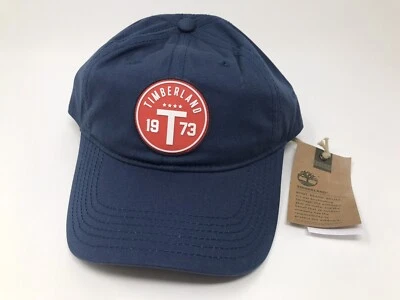 Sombrero de lona de algodón con logotipo de goma TIMBERLAND - Azul - Talla única - ¡Nuevo con etiquetas! Foto 1 de 4
