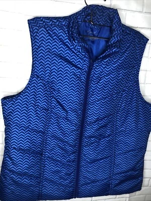 Chaleco Acolchado Kim Rogers Talla Mediana Cremallera Completa Azul XL 2 Bolsillos Concha Unisex Foto 1 de 4