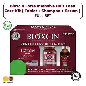 Bioxcin Forte Intensive Hair Loss Care Kit ( Tablet + Shampoo + Serum ) FULL SET