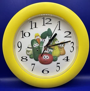 Reloj de Pared Big Idea Revelations Veggie Tales 10.5" Círculo Ancho - Probado, ¡Funciona!! - Imagen 1 de 6