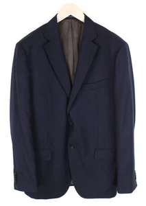 SUITSUPPLY Napoli Men'S Blue Blazer UK46L Woolen Single-Breasted Regular Fit - Picture 1 of 7