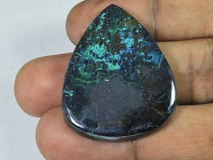 30X38X5MM Natural Shattuckite Pear Cabochon Loose Gemstone for Jewelry 82Cts r31 - Bild 1 von 9