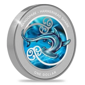 2025 New Zealand Mangopare Hammerhead Shark 1oz 999 Silver Proof Coin - Picture 1 of 7