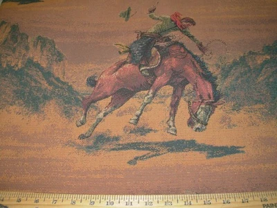 2  YDS REGAL TAPESTRY SOUTHWEST COWBOY RODEO UPHOLSTERY FABRIC FOR LESS - Image 1 of 4