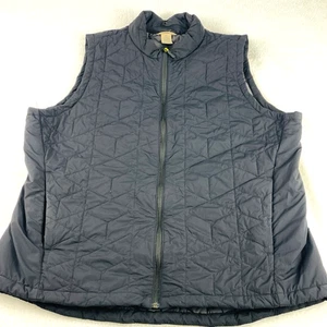 VTG DULUTH TRADING CO Black Puffer Insulated Lightweight  Quilted Vest Sz XL  - Picture 1 of 12