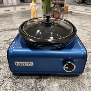Crock-Pot Linkable Hookup 3.5 Quart Oval Slow Cooker SCCPMD3-BL Rare Blue - Picture 1 of 19