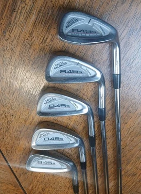 TOMMY ARMOUR 845s Silver Scot Set Iron Steel Shaft R-Flex 4,5,6,7,9 Lot Of 5 - Image 1 of 4