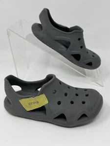 CROCS Unisex Kids SWIFTWATER WAVE Gray Closed Toe Sandals Shoes Youth C11 - Picture 1 of 15