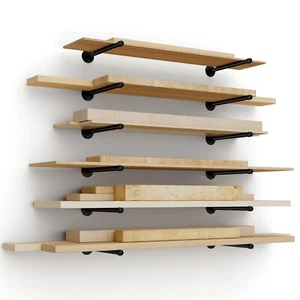 Wall-Mount Lumber Wood Storage Metal Rack with 6-Level System Holds Up 1200 Lbs - Picture 1 of 8