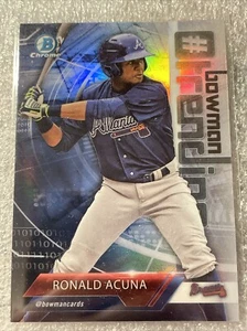 2018 Bowman Chrome RONALD ACUNA Jr #trending Braves Prospect - Picture 1 of 2