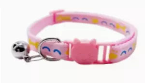 Safe Paws Breakaway Katzenhalsband mit Fischgrätenmuster und Glöckchen, babyrosa - Bild 1 von 6