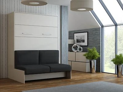 Schrankbett / Wandbett / Klappbett-  mit SOFA-Classic-140x200 cm Eiche Cremona - Bild 1 von 4