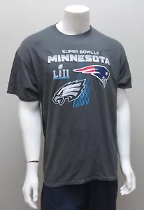 SUPER BOWL 52 LII Philadelphia Eagles VS NE Patriots grau LOCKER ROOM Shirt Neu mit Etikett - Bild 1 von 3