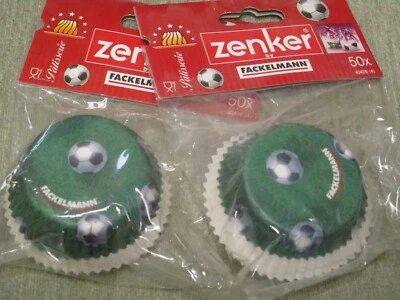 Fackelmann Zenker Papierbackförmchen 50 St. Muffinbackform Muffinform Fussball - Bild 1 von 4