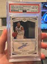 2020 Panini National Treasures Collegiate Jalen Brunson Patch Auto /10 PSA 8 💎