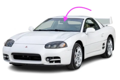 Fits: 1991-1999 Dodge Stealth,Mitsubishi 3000 GT 2D Coupe Front Windshield Glass - Image 1 of 4
