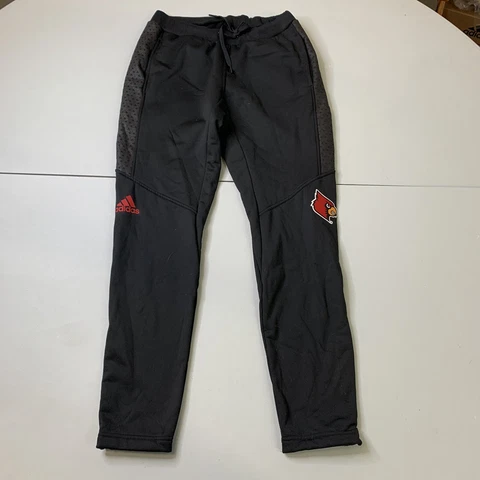 NWT Adidas Louisville Cardinals Sweatpants Small NCAA Team Issue Sports Black Cover