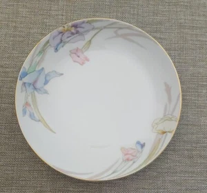 Mikasa Gabrielle Salad Plate Bowl L9561 Pink Blue Flowers 24k Gold Botanic Japan - Picture 1 of 8