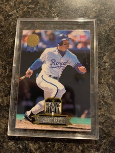 1993 Leaf Heading for the Hall George Brett Kansas City Royals #7 Baseball Card