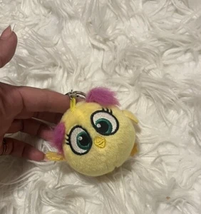 Angry Birds Plush Yellow Pink Hair BIRD Mini Keychain Stuffed Animal Softy Toy - Picture 1 of 5