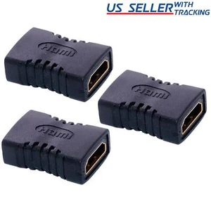 (3-pack) HDMI Female to Female Coupler Extender Adapter Connector F/F HDTV 3x - Picture 1 of 2