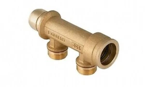 Geberit PushFit Distributor 2-way Brass - Picture 1 of 1