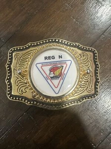 Vintage Gold Wing Road Riders Association GWRRA Metal Belt Buckle Made In USA - Picture 1 of 1