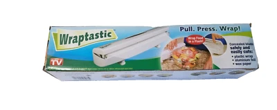 Dispensador Wraptastic Pull Press & Wrap Food máquina de lavar louça cofre novo na caixa visto na TV 1529 - Imagem 1 de 4
