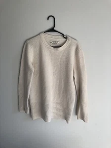 All Saints Spitafields Off White 100% Cashmere Waffle Sweater Size S / M US 8 - Picture 1 of 4