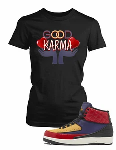 Damen-T-Shirt passend zu Air Jordan 2 Rivals Schuh schwarz Damen Streetwear Tee - Bild 1 von 2