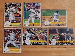 Juego de 6 cartas de la Serie Mundial Topps Heritage 2010 Giants v Rangers #232-237 2011 - Imagen 1 de 1