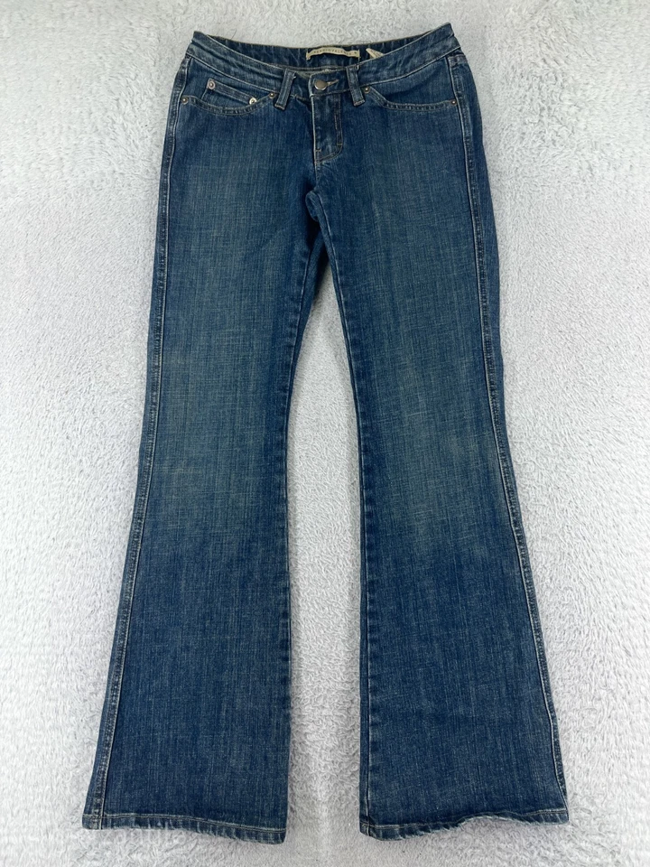 Pantalones de mezclilla Sergio Valente para mujer 28 azules acampanados tiro bajo mezcla de algodón Foto 1 de 4