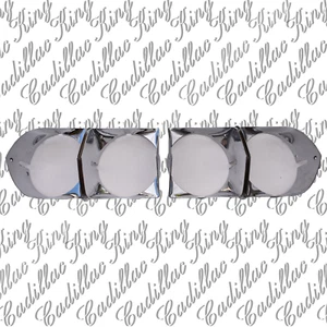 68 Cadillac Fleetwood CHROME Headlight Bezel LH +RH PAIR ORIGINAL USED OK CHROME - Picture 1 of 23