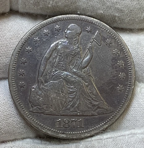1871 Seated Liberty Dollar**Dark But Beautiful Color!!**Kb5379REE Cover